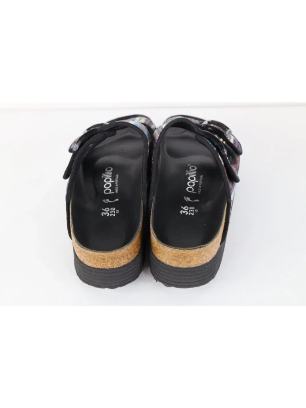 Vintage Papillio Birkenstock Womens 5 Blanket Striped Chunky Platform Sandals